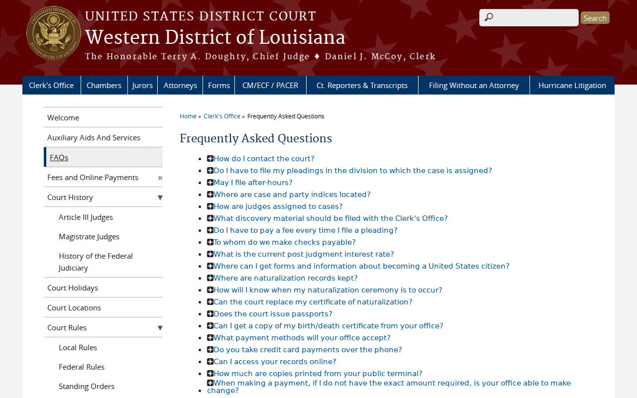 Public terminals for federal arrest warrant case access in the Western District