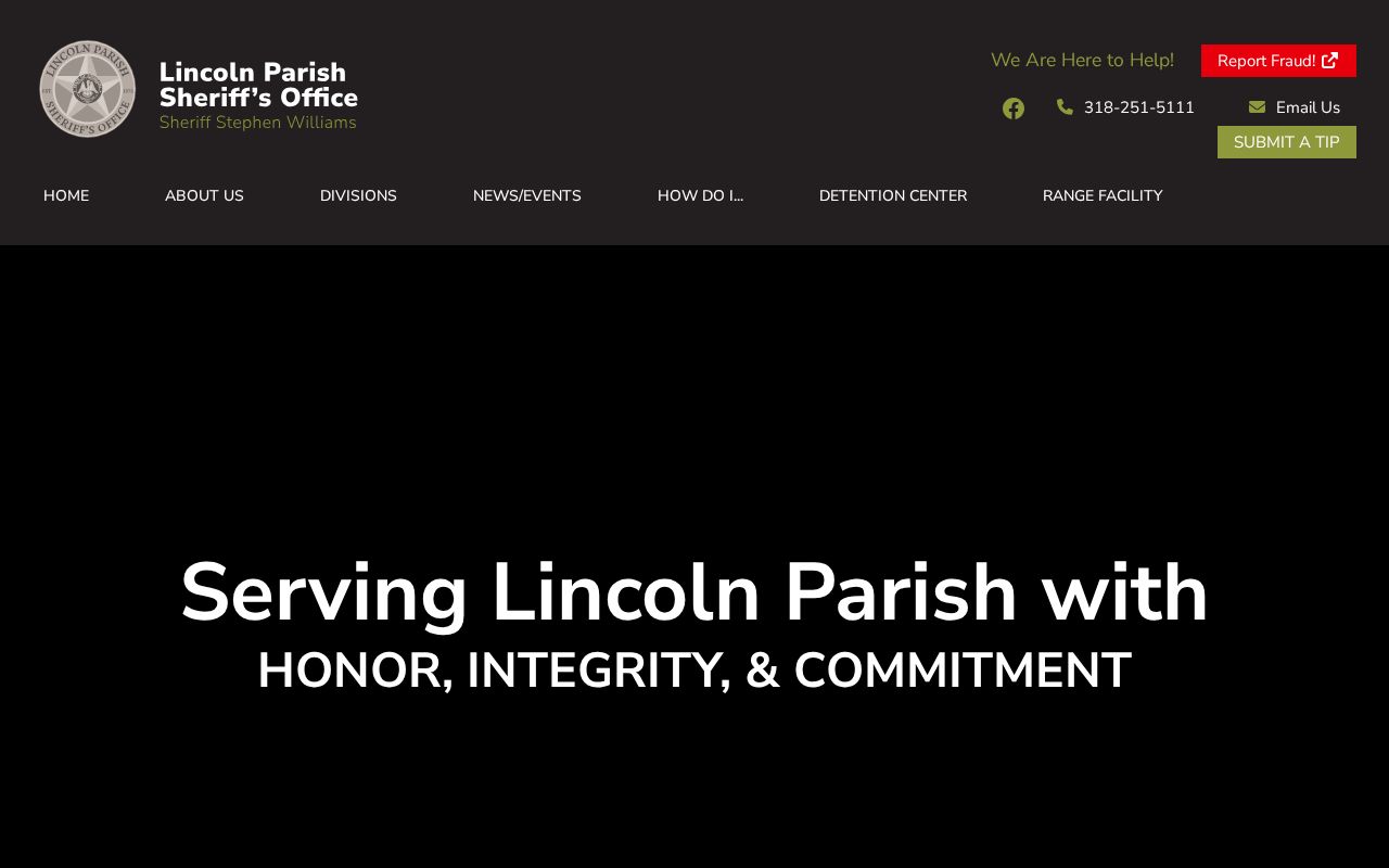 Lincoln Parish warrant records channel shown on the sheriff's office website